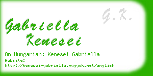 gabriella kenesei business card